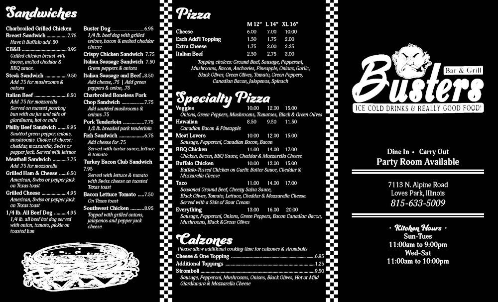 Buster's Bar & Grill Menu image 4